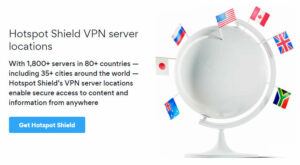 Hotspot Shield的VPN服務器網絡由1800個服務器組成