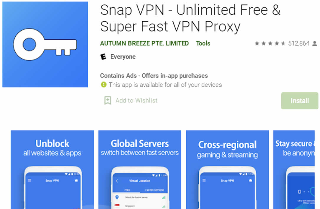 Snap VPN 評價